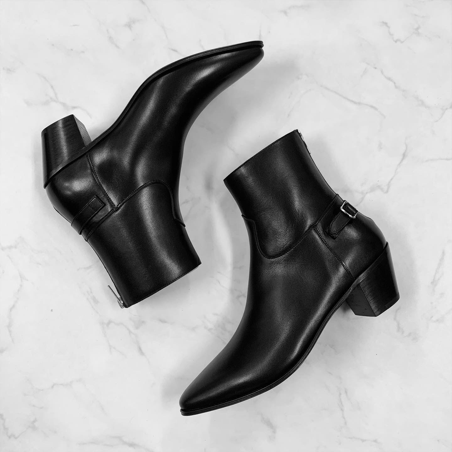 セリーヌ/CELINE 19SS JACNO 6cm heel back zipped boots