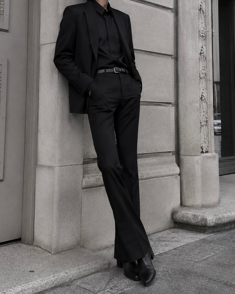 "Flare Slacks" (Black) 