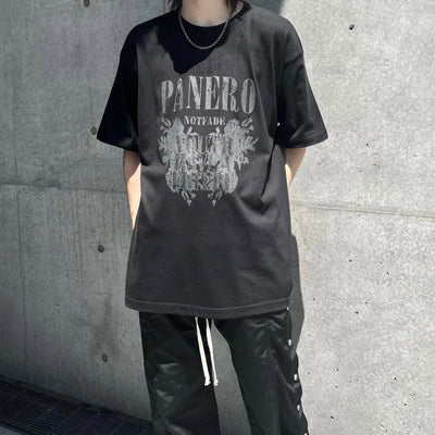 【即納】"Notfade Grunge T-shirt" (ブラック×グレー)