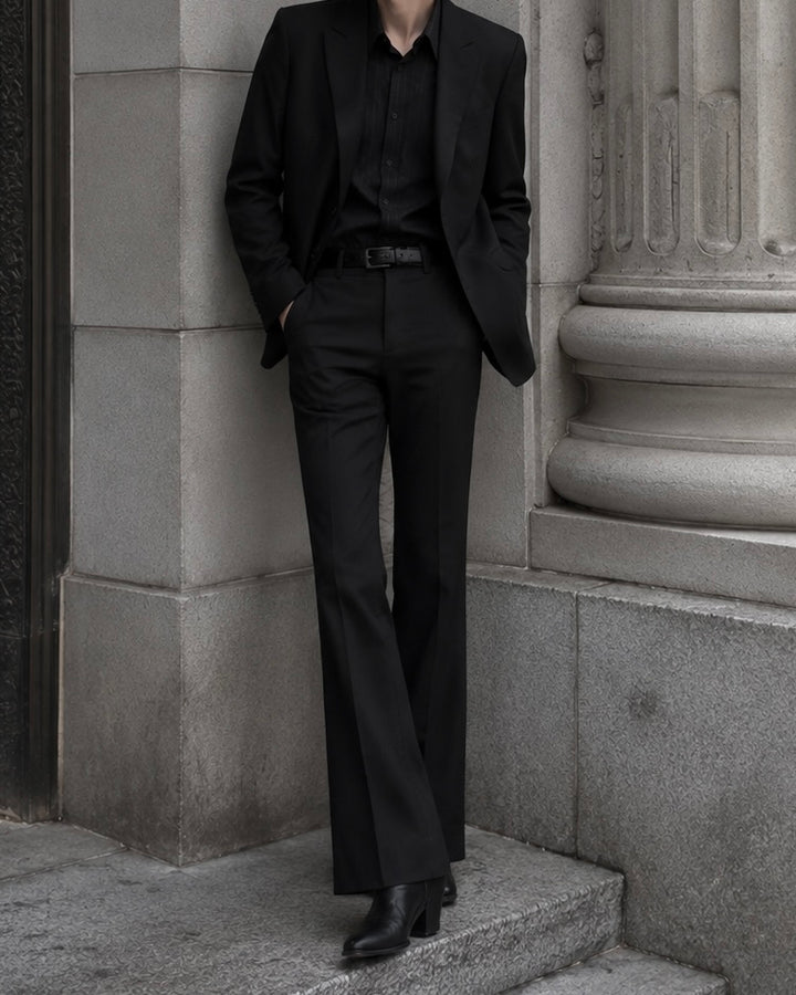 "Flare Slacks" (Black) 