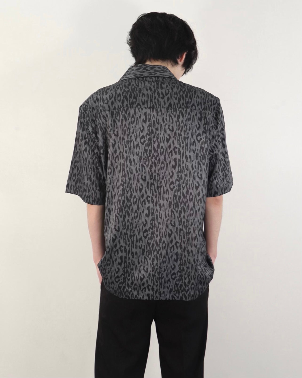 【即納】"Leopard Short Sleeve Shirt" (Gray)