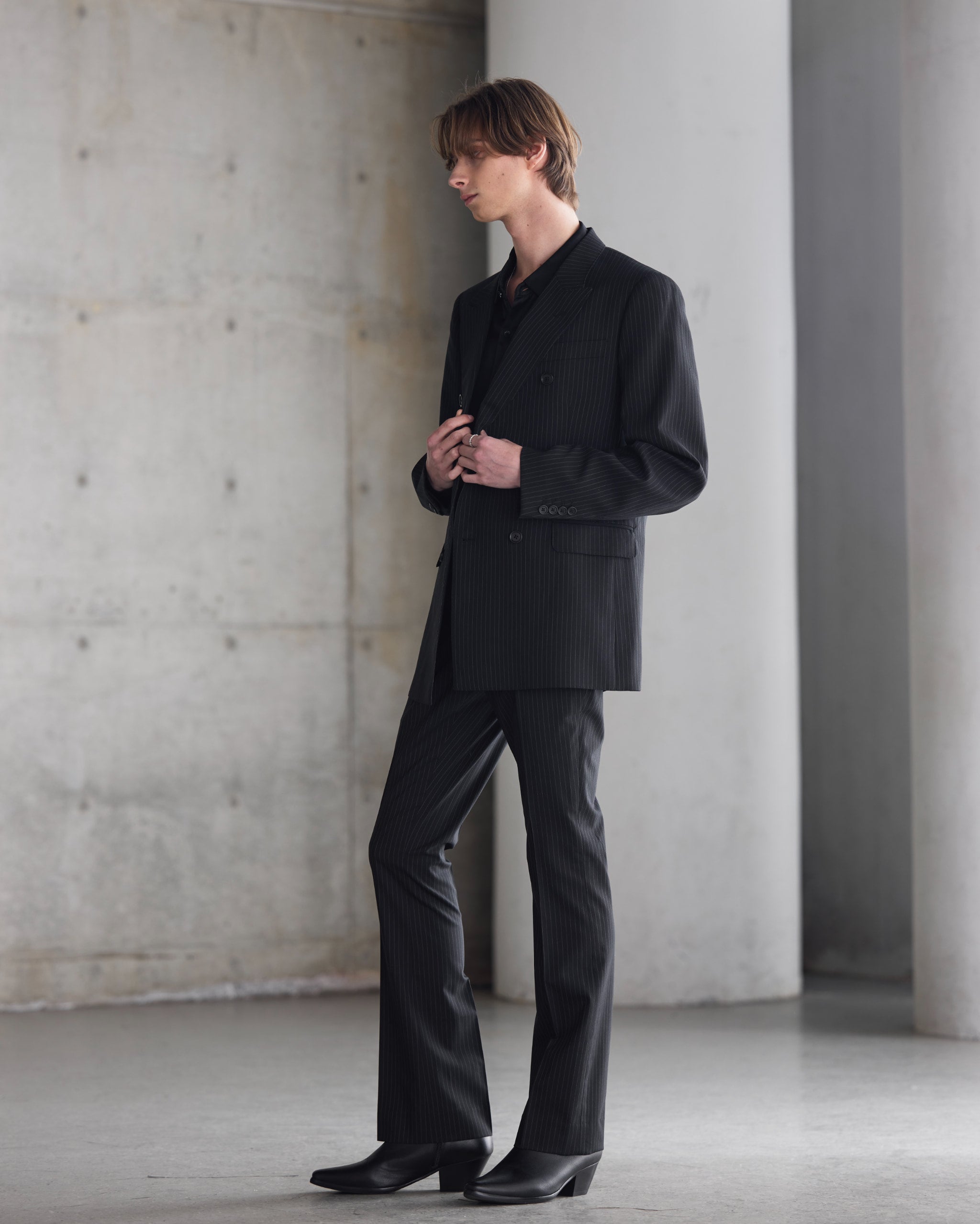 見事な創造力 Striped Wool PANERO – Slacks” Flare パンツ