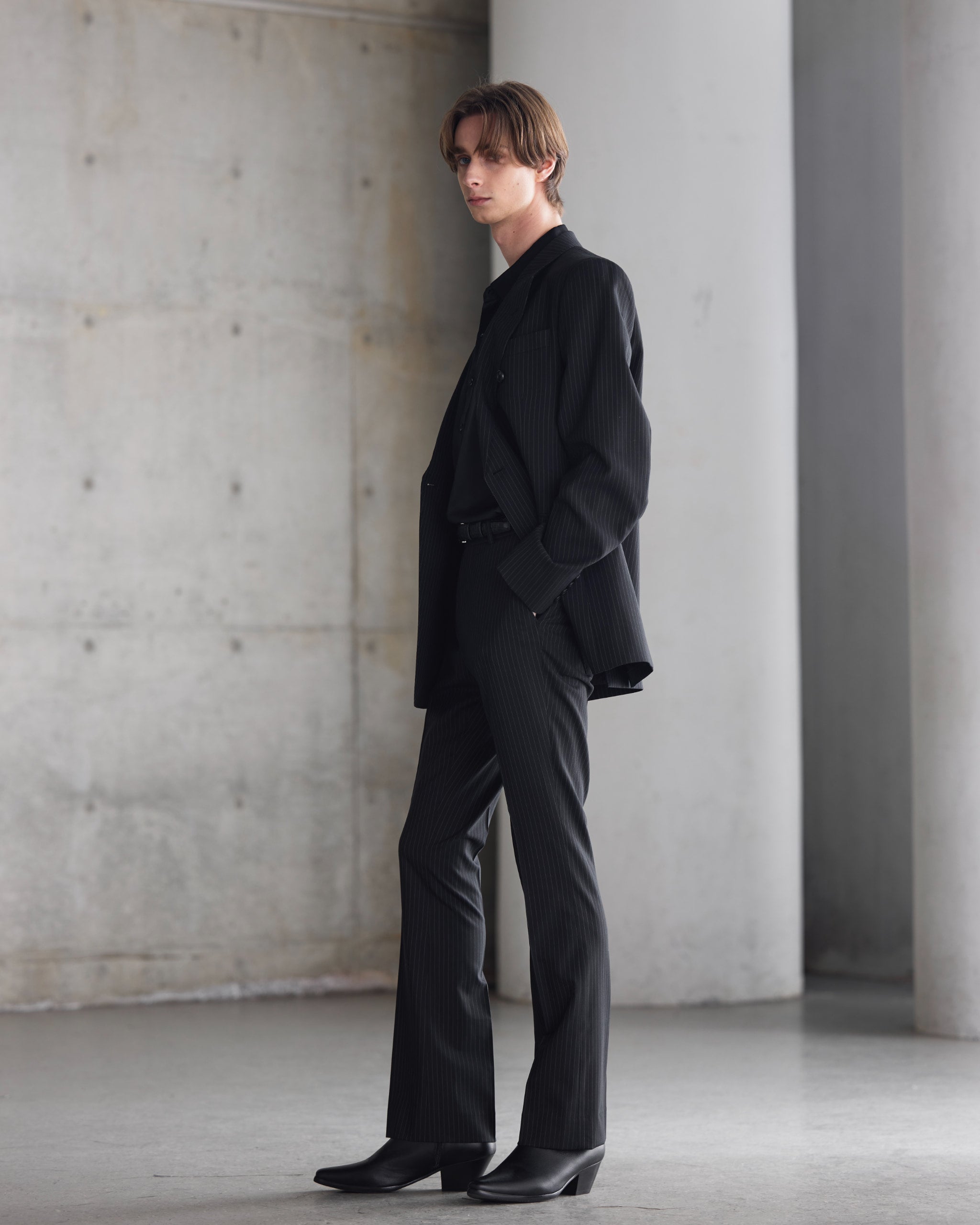 PANERO ダブルジャケット ブラック ウール100% PANERO ダブルジャケット ブラック ウール100% PANERO ダブル