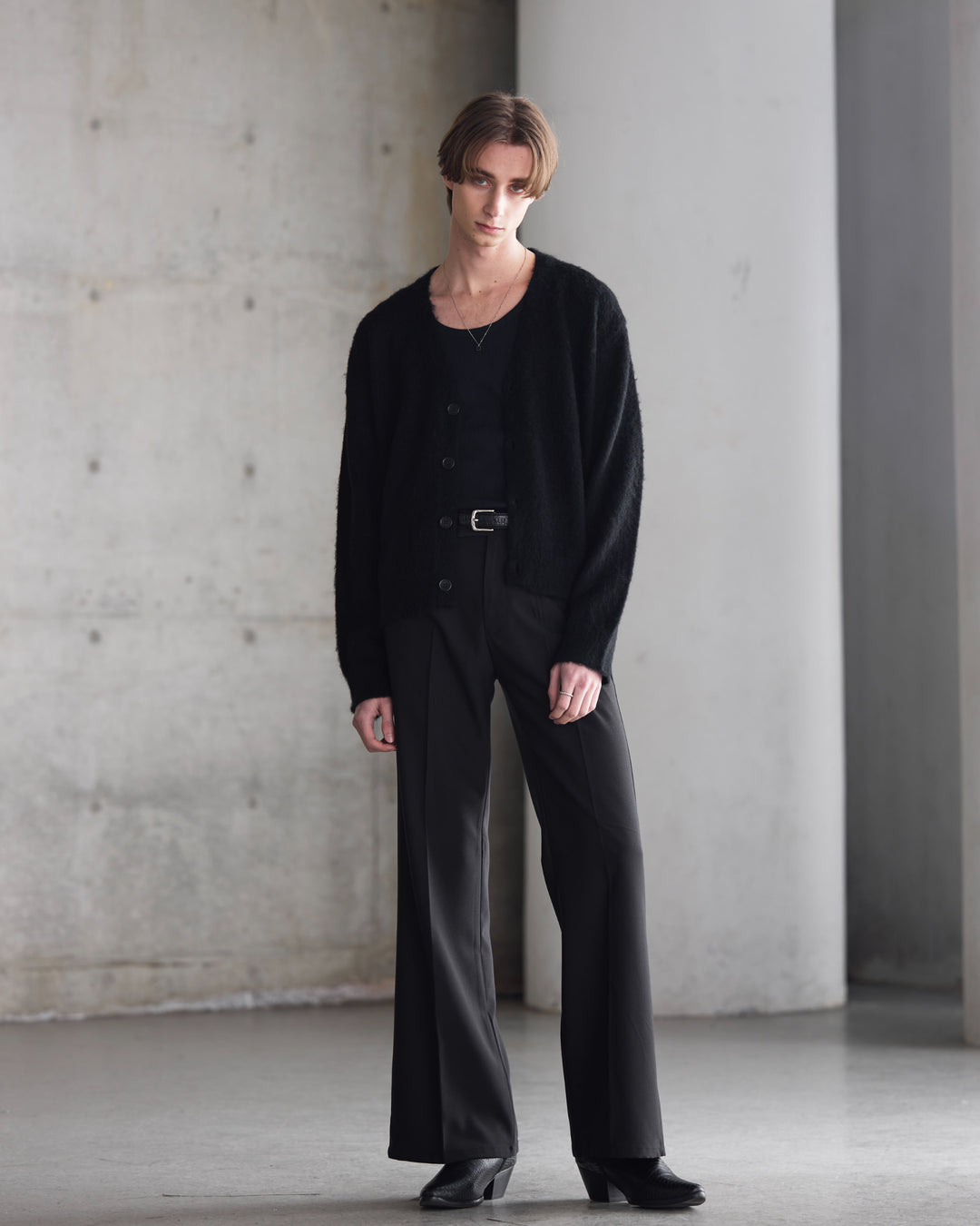 "Wool Mohair Cardigan"