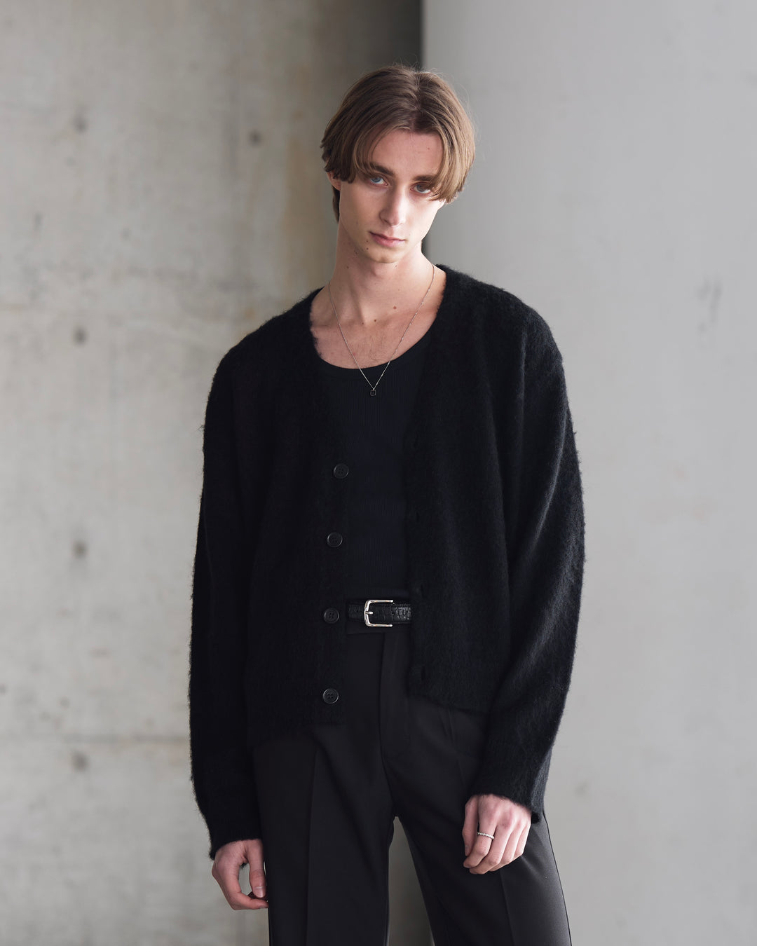 "Wool Mohair Cardigan"