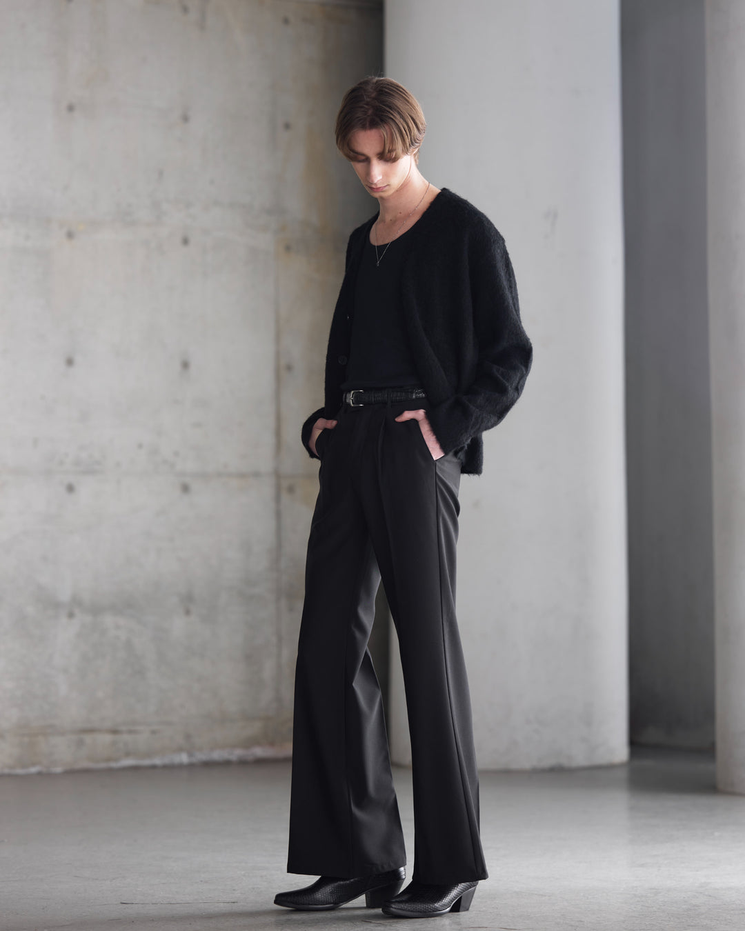 "Wool Mohair Cardigan"