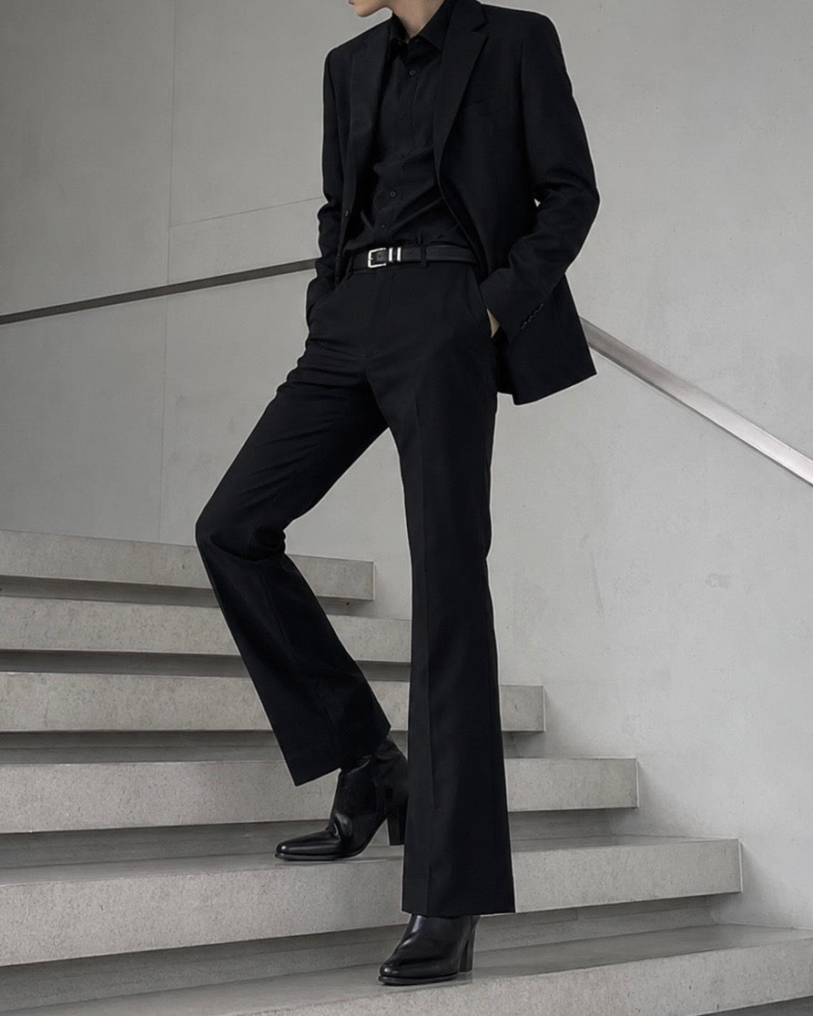 "Flare Slacks" (Black) 