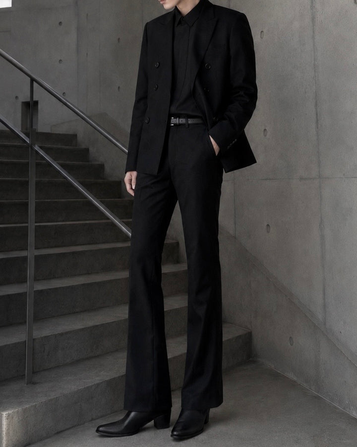 "Flare Slacks" (Black) 