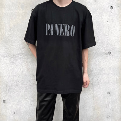 【即納】"Grunge logo T-shirt" (ブラック×グレー)