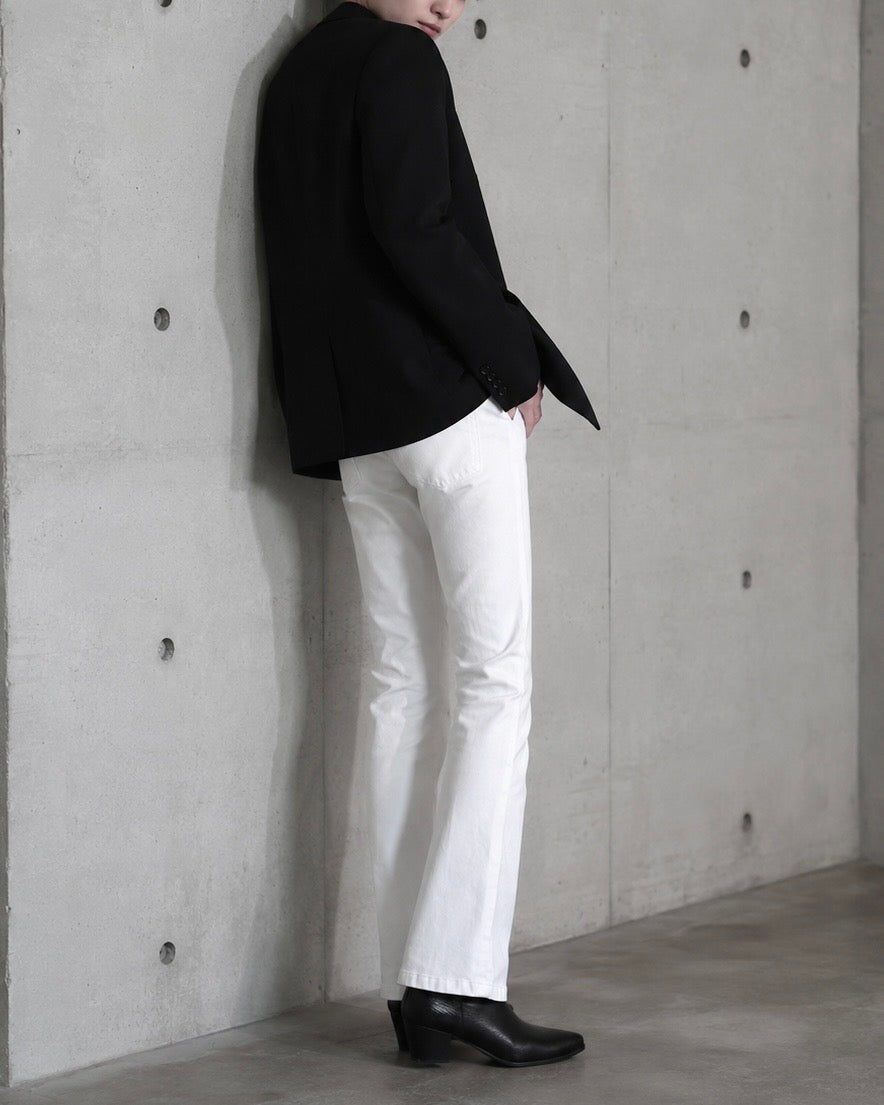 "Flare Denim Pants" White 