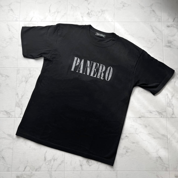 "Grunge logo T-shirt" (Black × Gray)