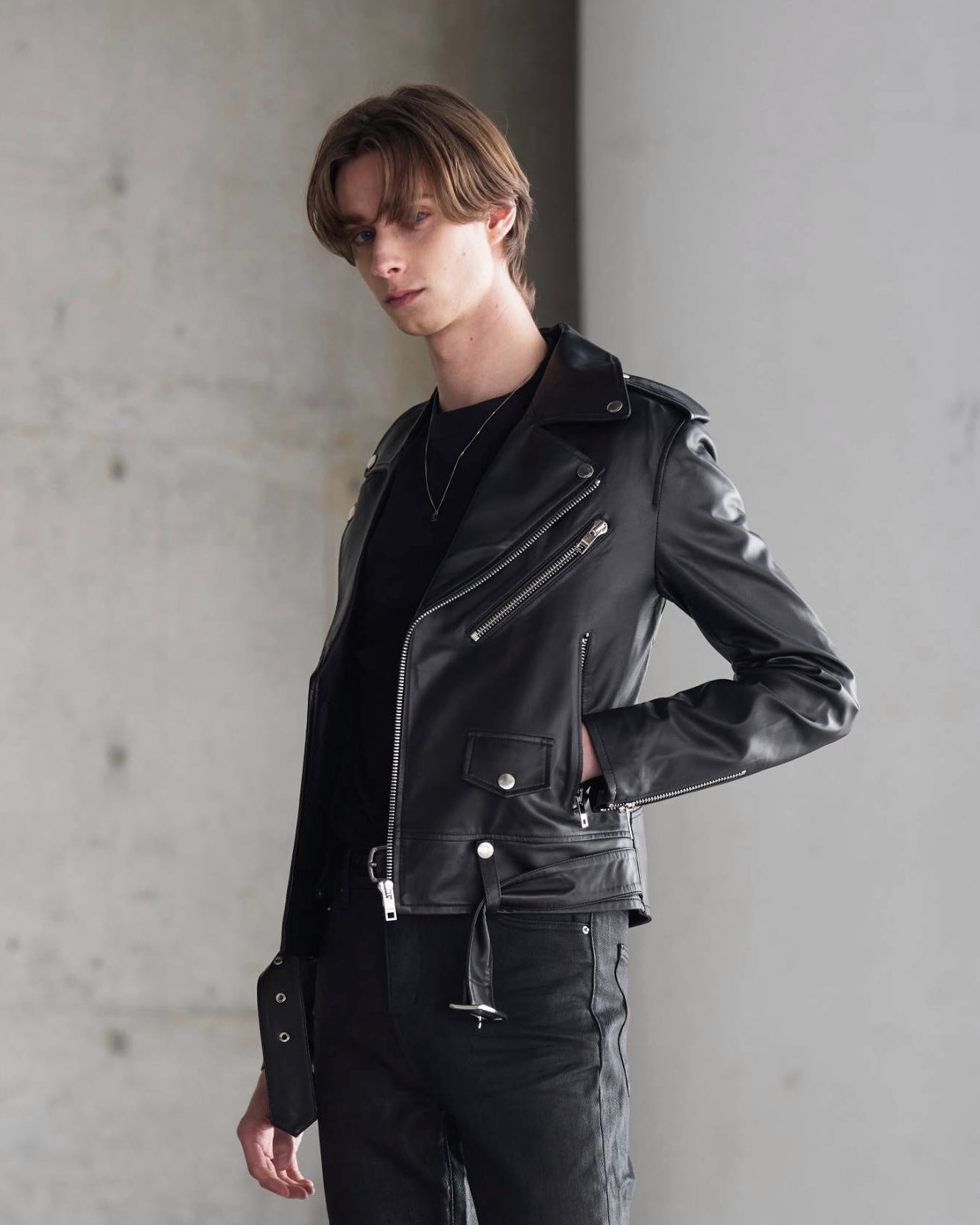 希少 美品 PANERO ダブルライダース ジャケット ラムレザー L