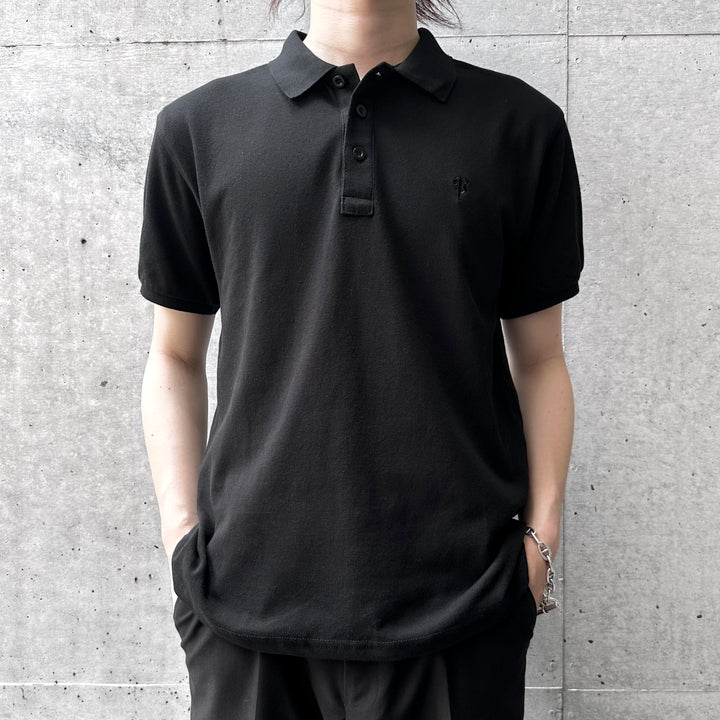 "Embroidery Logo Polo-shirt" Black