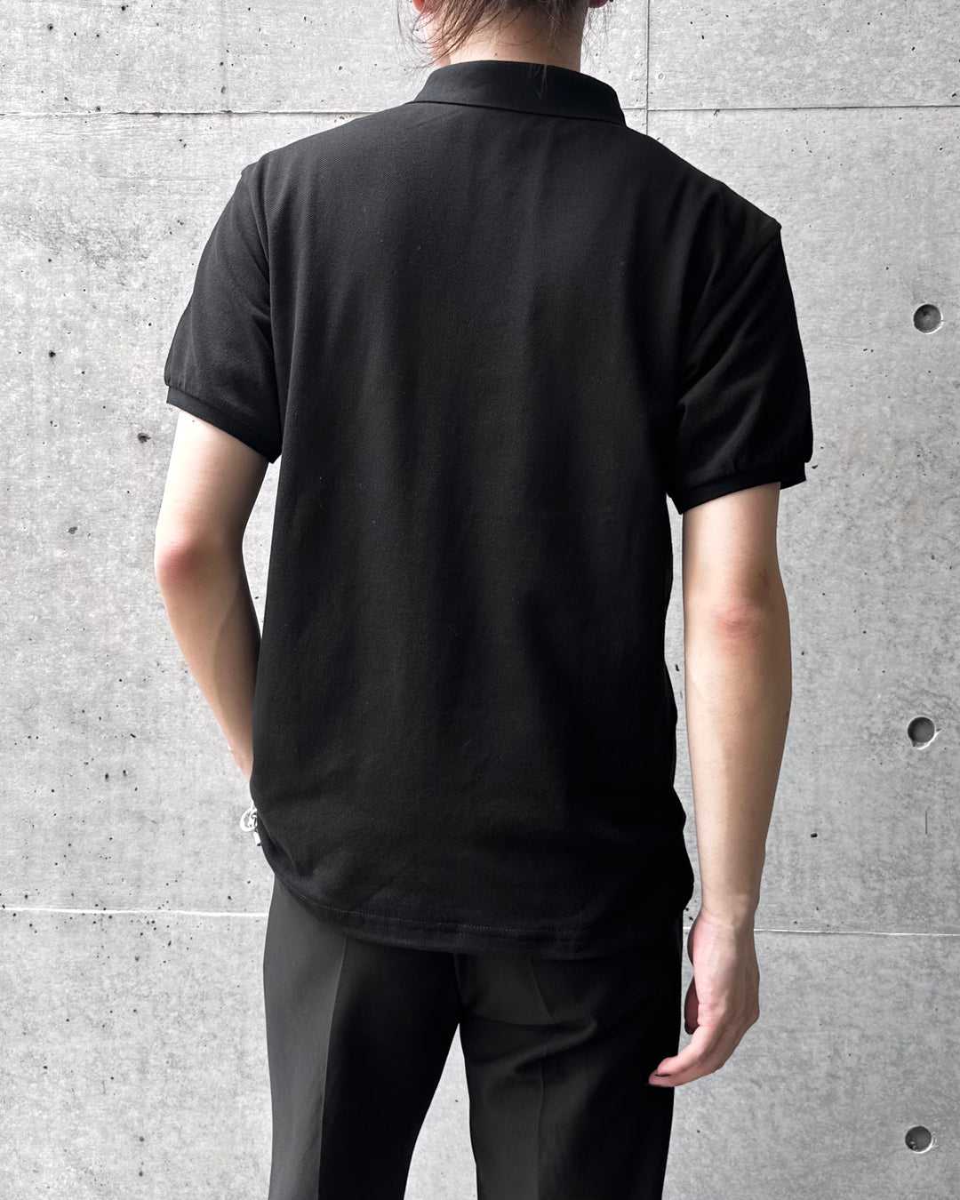 "Embroidery Logo Polo-shirt" Black