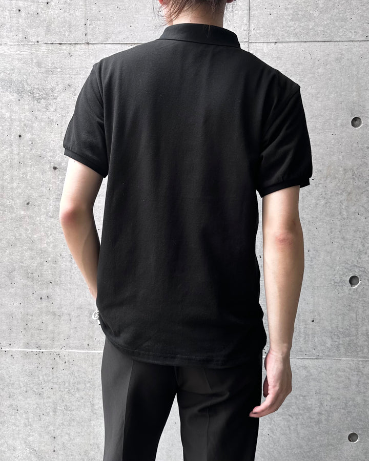 "Embroidery Logo Polo-shirt" Black