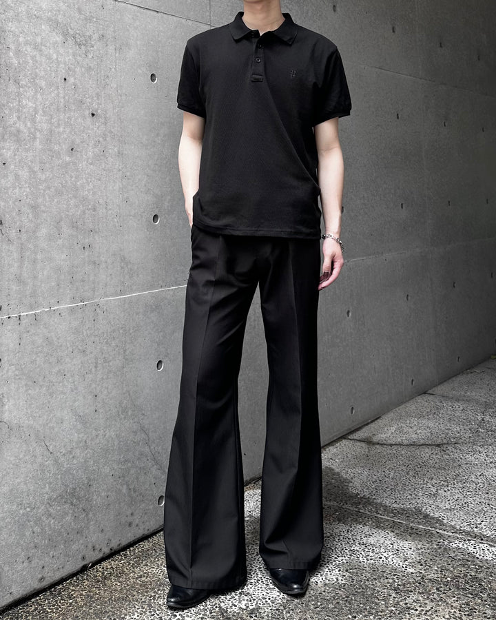 "Embroidery Logo Polo-shirt" Black