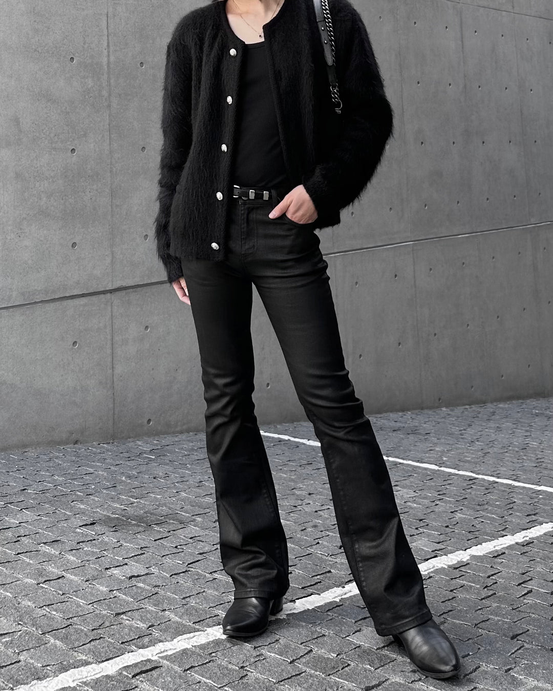 Coated Flare Denim Coated Flare Denim