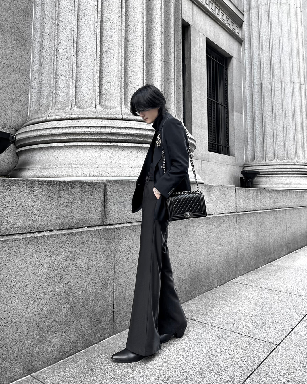 Wide Flare Slacks” – PANERO Wide Flare Slacks” – PANERO