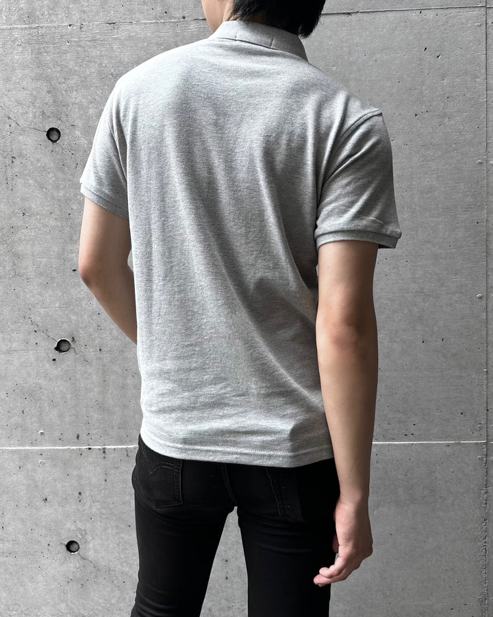 "Embroidery Logo Polo-shirt" Gray