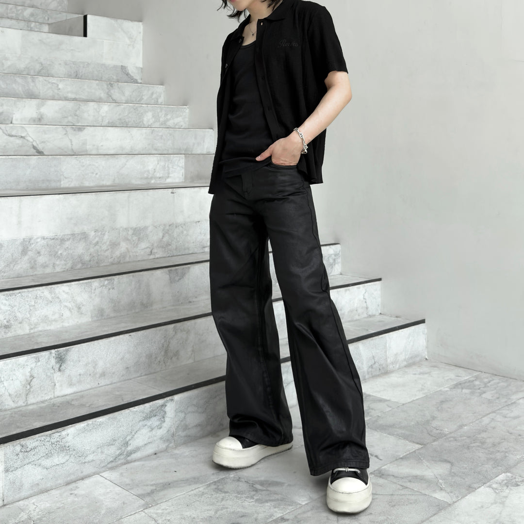 【7/4発売】"Coated Wide Flare Jeans"