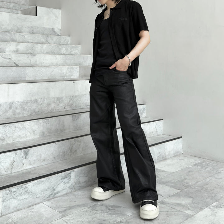 【7/4発売】"Coated Wide Flare Jeans"