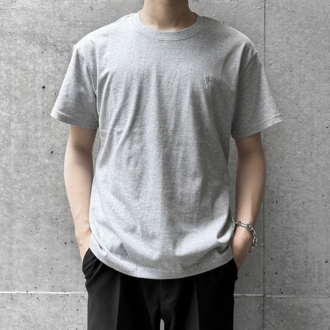"Embroidery Logo T-shirt" (Bk/Gr/Wh)