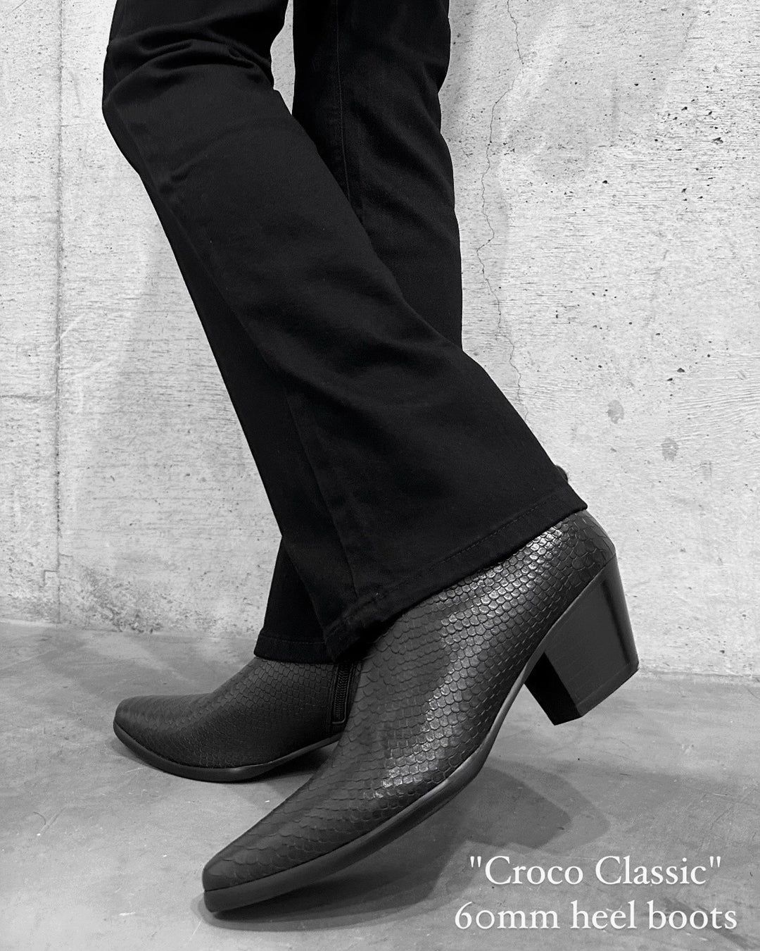 "Croco Classic" 60mm Heel Boots