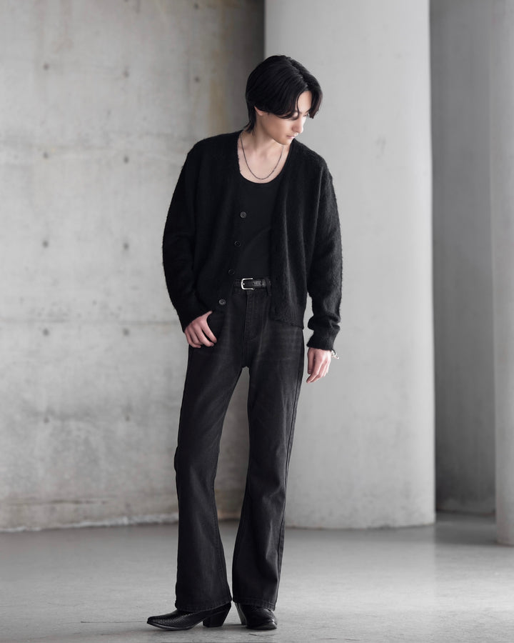 "Wool Mohair Cardigan"