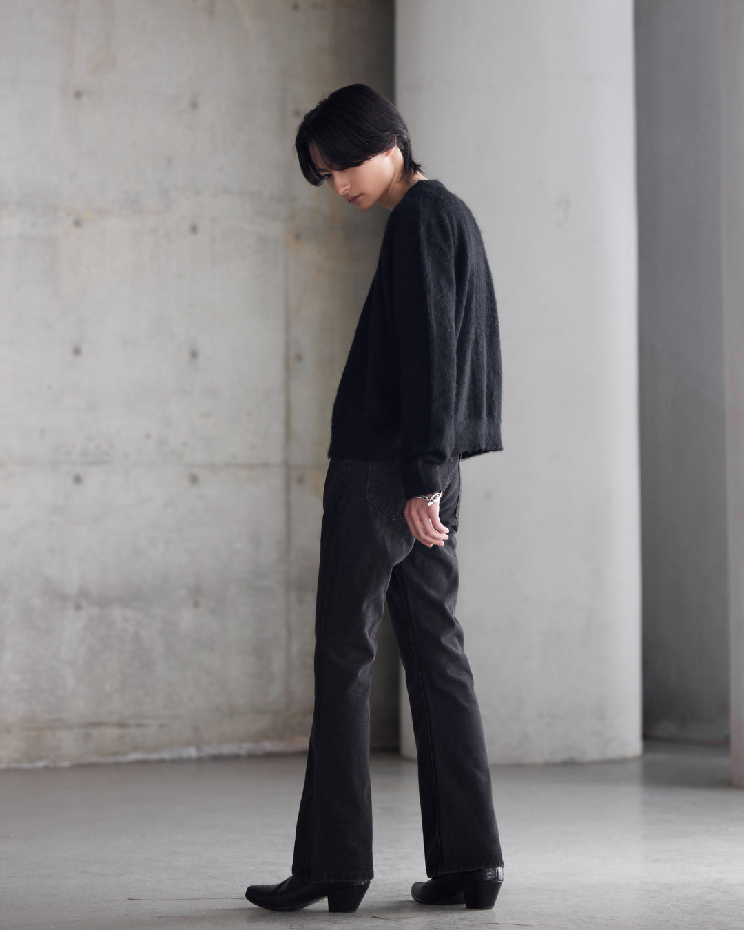 "Wool Mohair Cardigan"