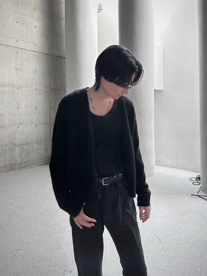 "Wool Mohair Cardigan"