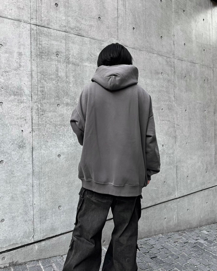 "Heavy hoodie" Washed Gray