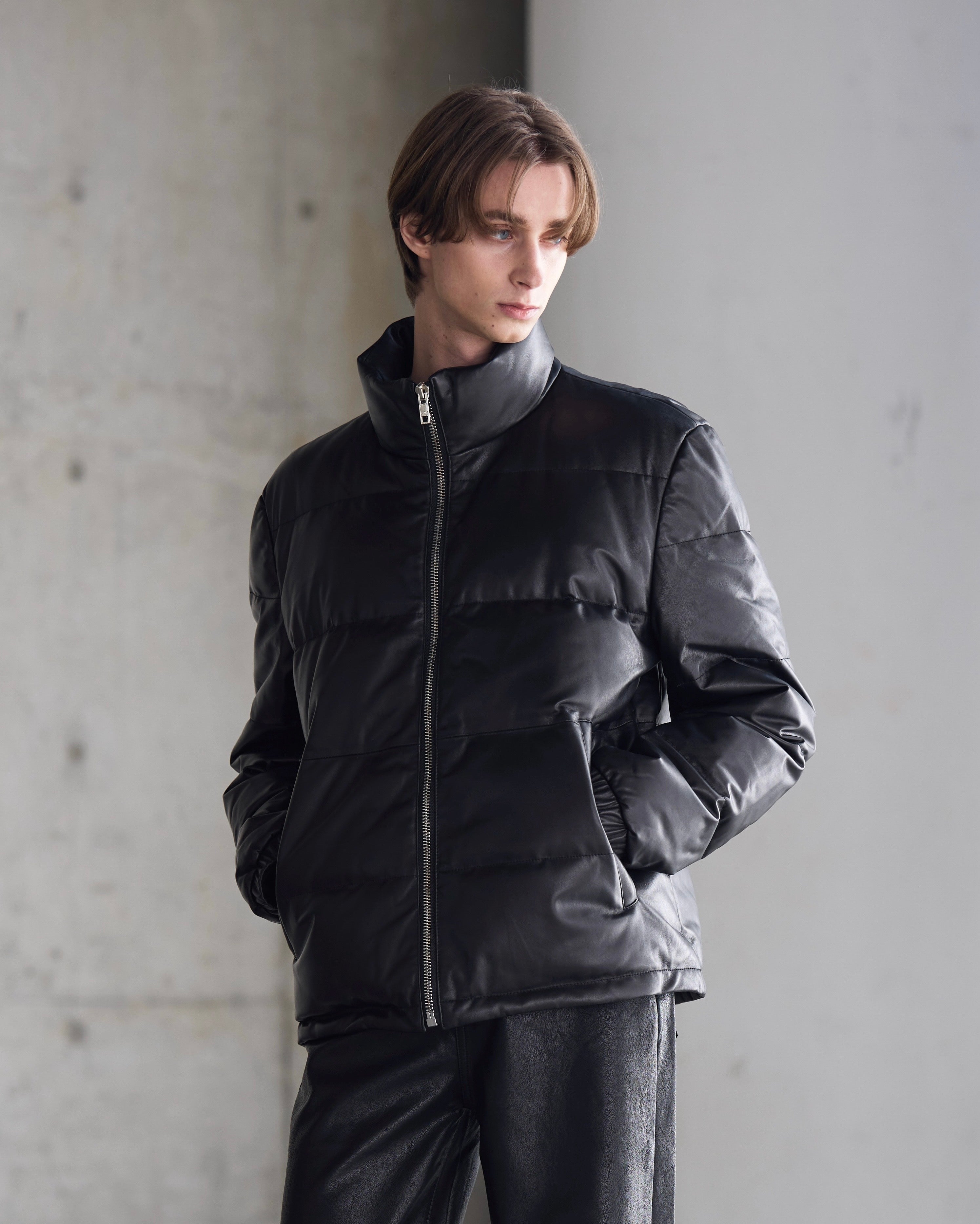LAMB LEATHER DOWN JACKET