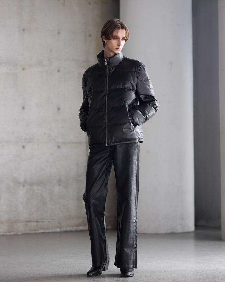 "램 가죽 다운 재킷"