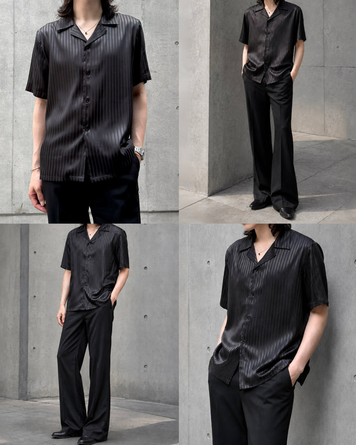 "Striped Short Sleeve Shirt"