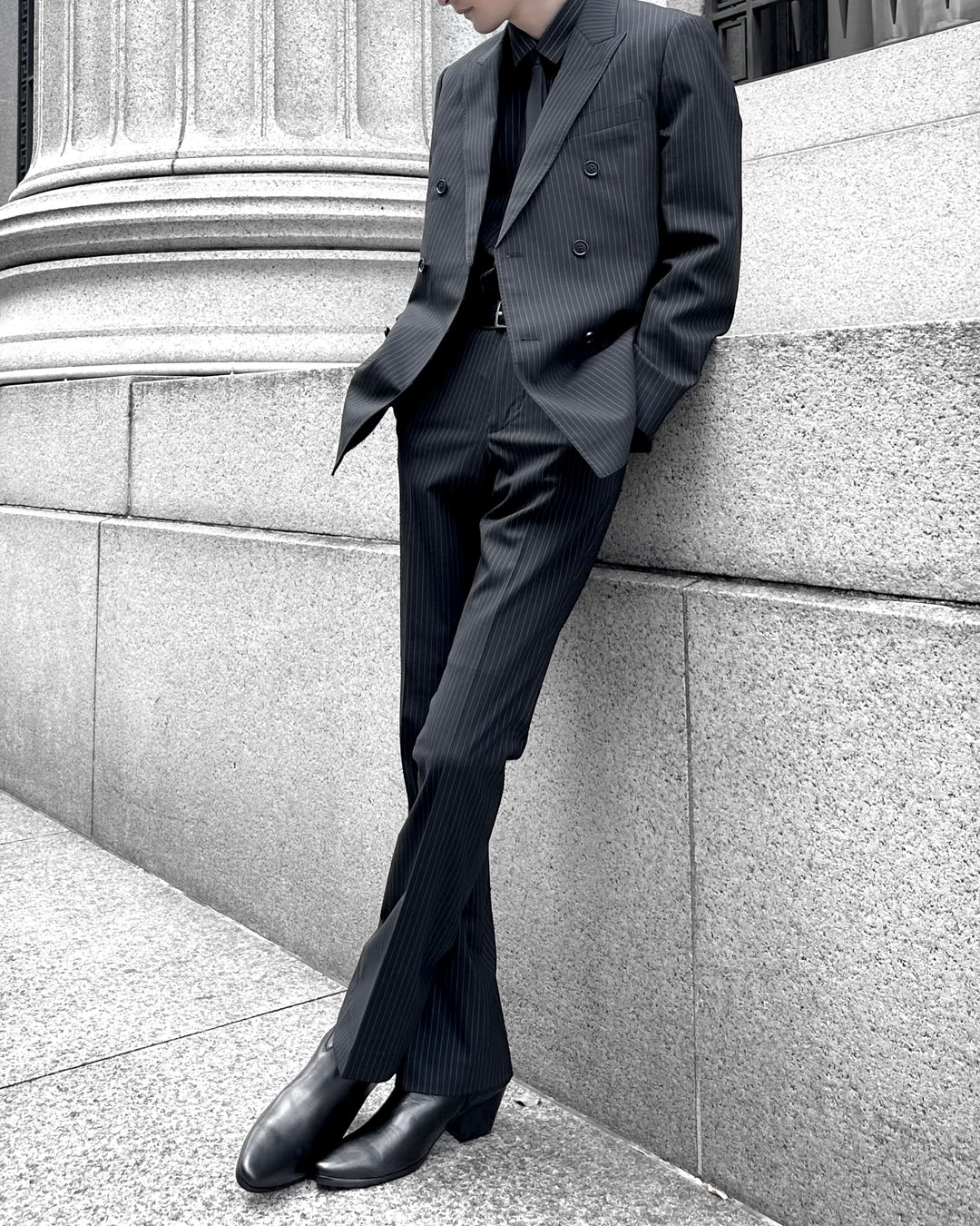 Double Breasted Striped Wool Jacket” – PANERO Double Breasted Striped Wool Jacket” – PANERO