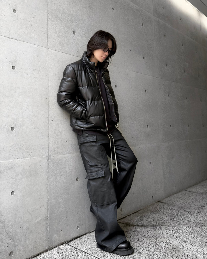 "램 가죽 다운 재킷"