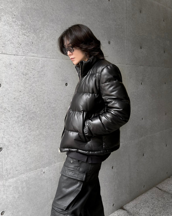 "램 가죽 다운 재킷"