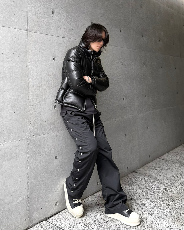 "램 가죽 다운 재킷"