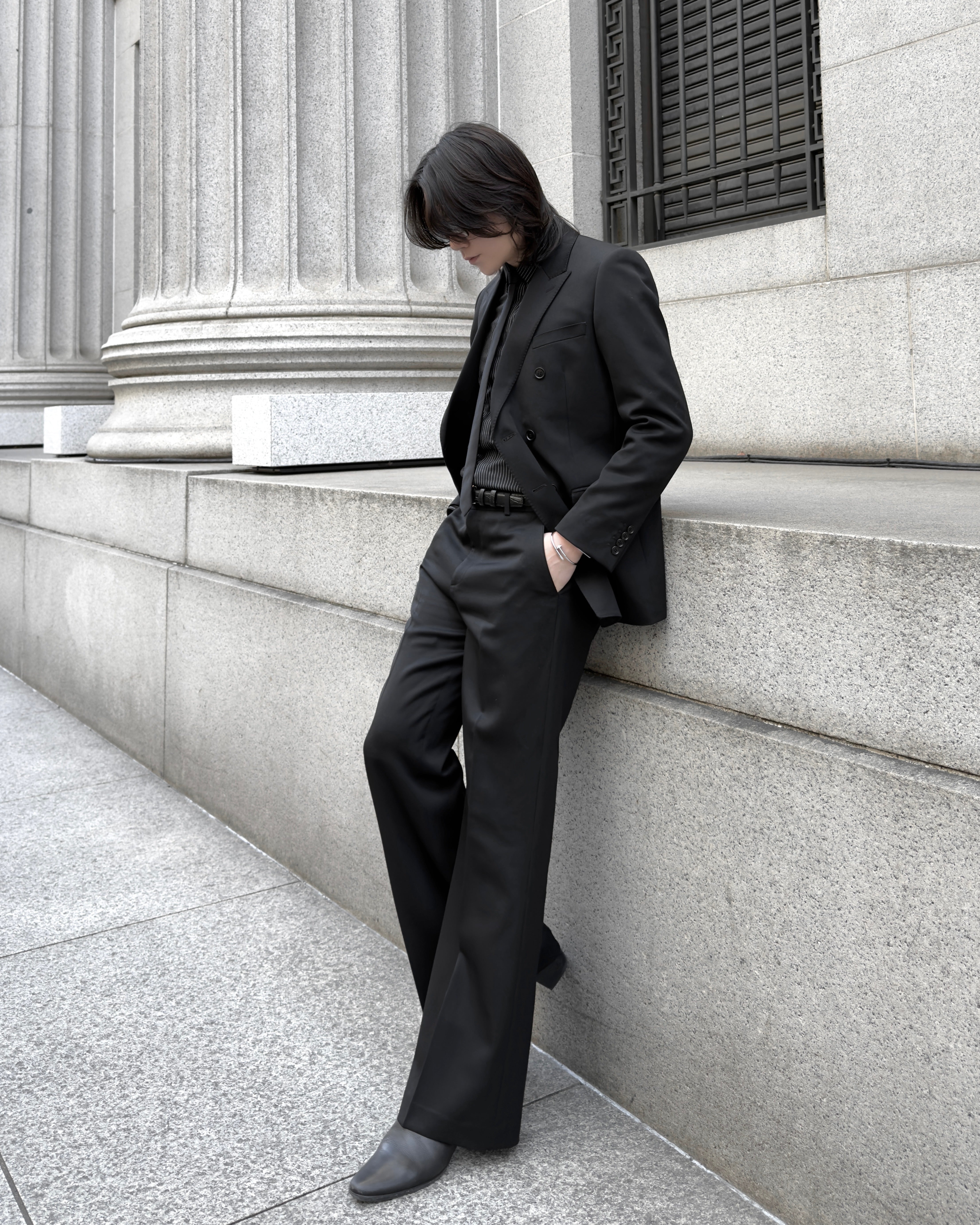 Wool Wide Flare Slacks