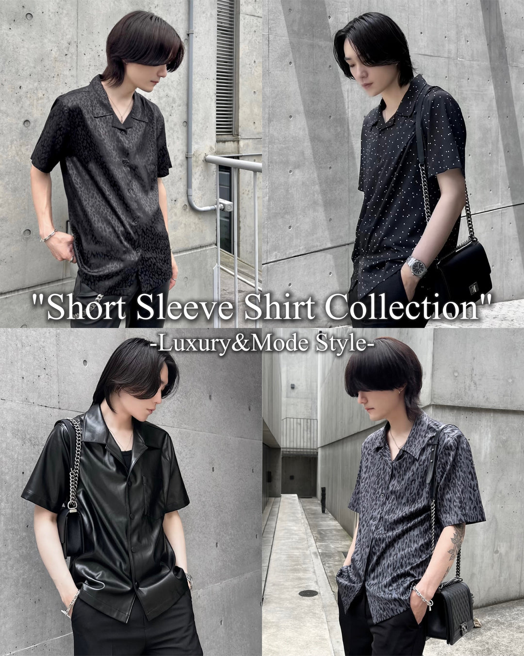 "Leather Short Sleeve Shirt"