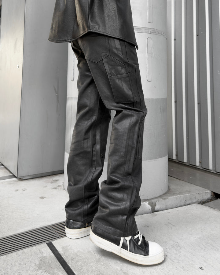 【10月POP-UP先行販售】"Coated Carpenter Double Knee Jeans"