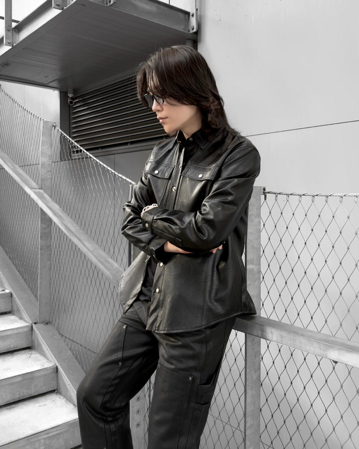 [December POP-UP advance sale] "Leather Shirt Jacket"