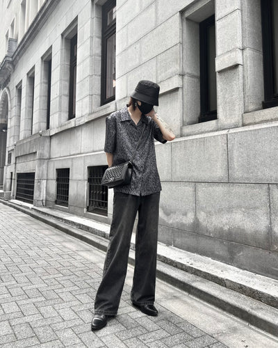[Instant delivery] “Flare Slacks” Flare Slacks Pants (Black)