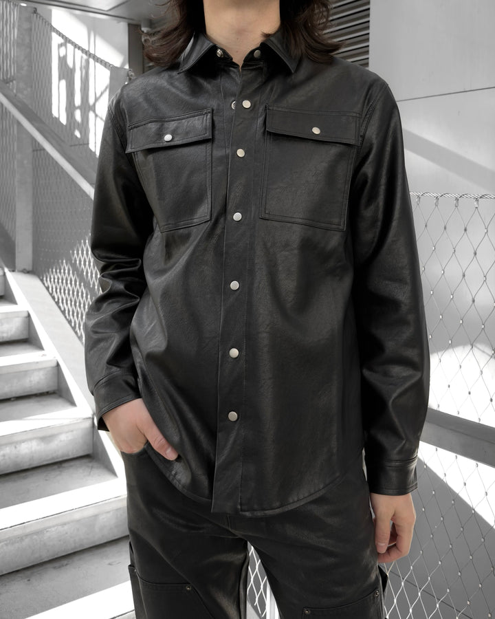 [December POP-UP advance sale] "Leather Shirt Jacket"
