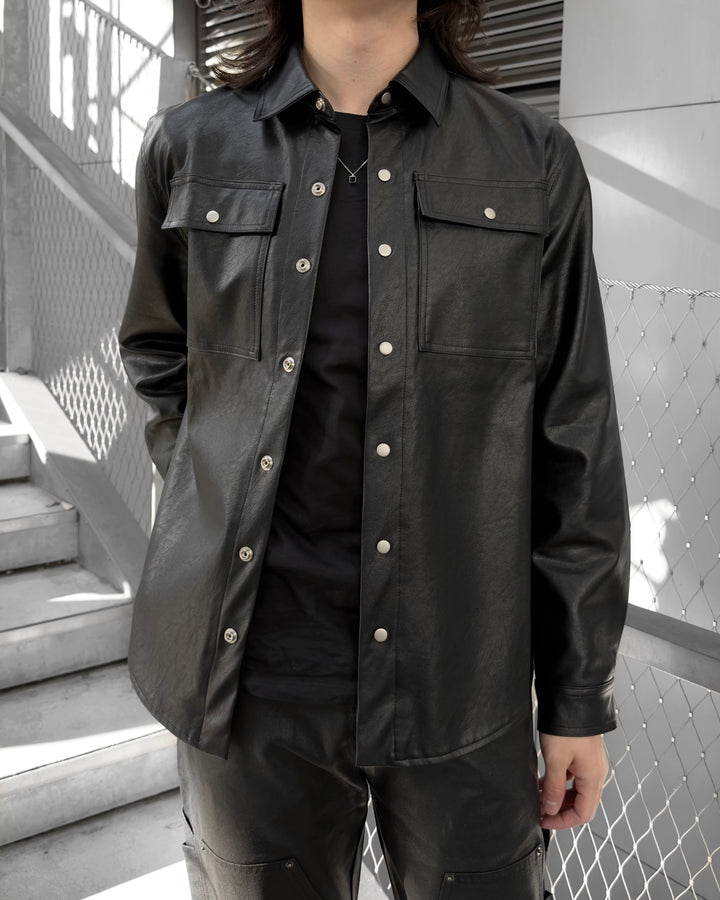 [December POP-UP advance sale] "Leather Shirt Jacket"