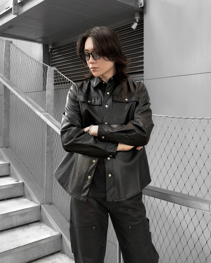[December POP-UP advance sale] "Leather Shirt Jacket"