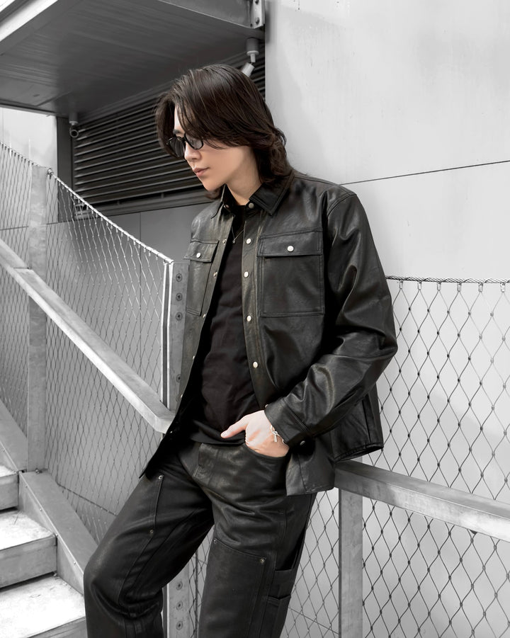 [December POP-UP advance sale] "Leather Shirt Jacket"