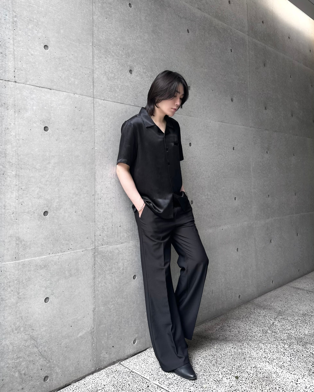 silk short sleeve dress shirts Ryrjj Mens Silk Button Down Shirt Short Sleeve Collared Satin Dress Shirts Summer Party Wedding Prom Shirt(Black,S), Men's, Size: Small