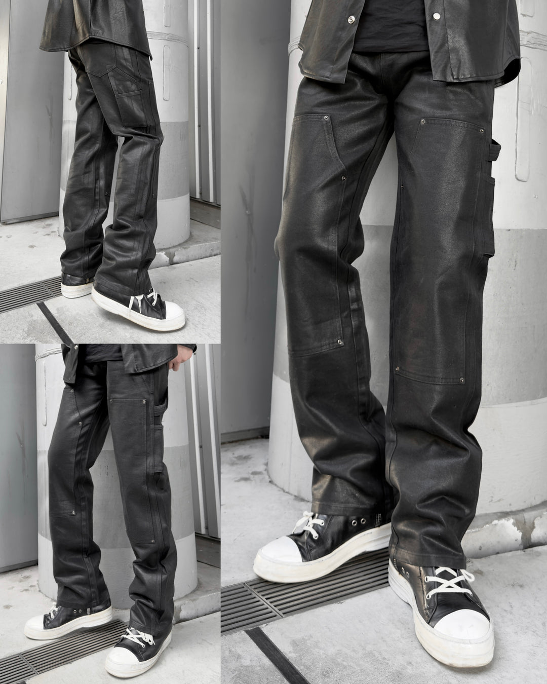 【10月POP-UP先行販售】"Coated Carpenter Double Knee Jeans"