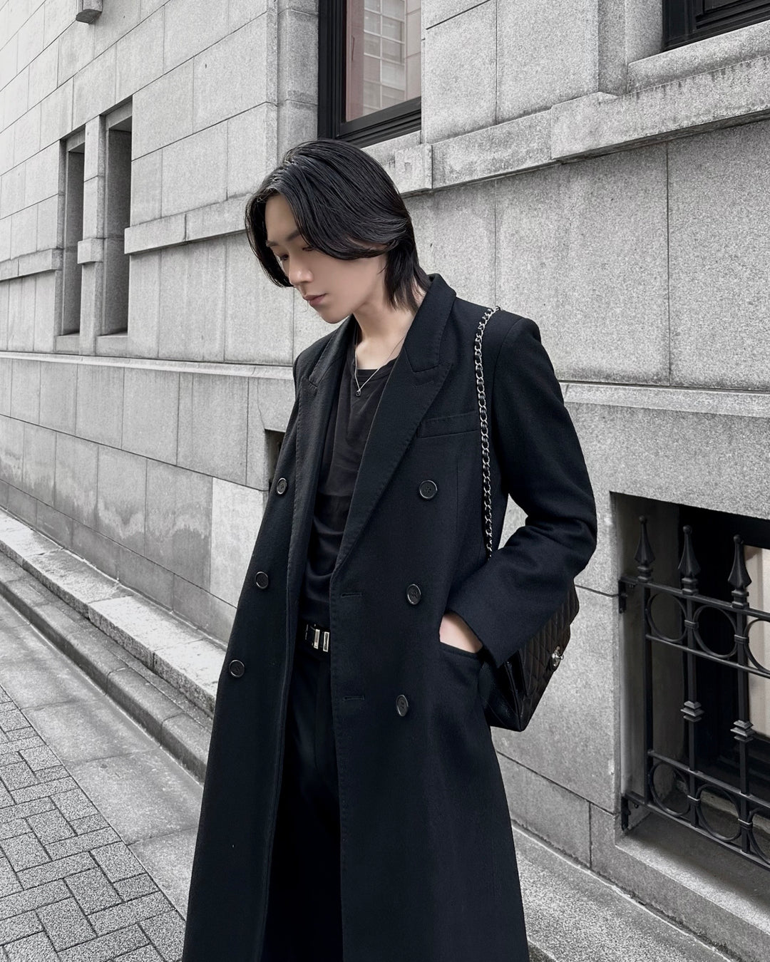 “Double Breasted Wool Coat”